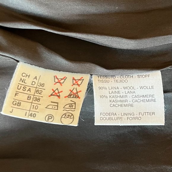 MaxMara Gray Single-Breasted Five-Button Wool/Cashmere Jacket Blazer - Picture 5 of 9